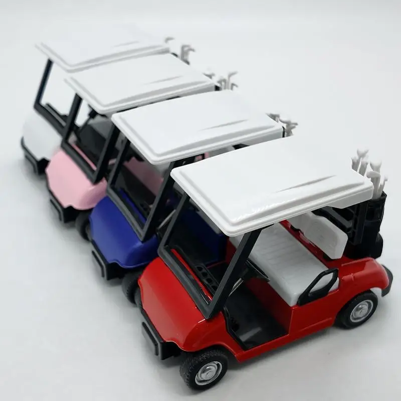 1Pcs Alloy Transportation Gift Mini Golf Cart Metal Pull Back Action Cart 1:20 Scale Golfcart Pullback Vehicle Cake Decoration