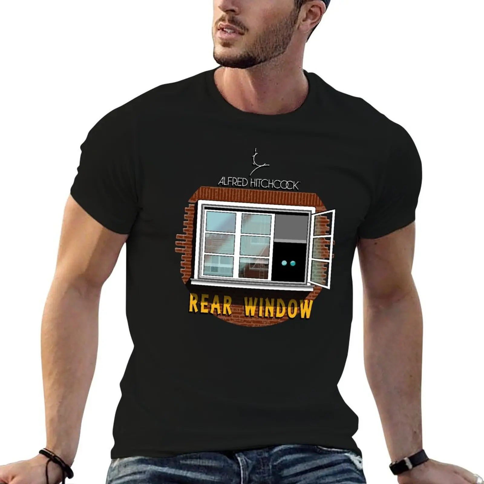 

Alfred Hitchcock Rear Window T-Shirt anime tshirt t shirts for man graphic vintage T-Shirt