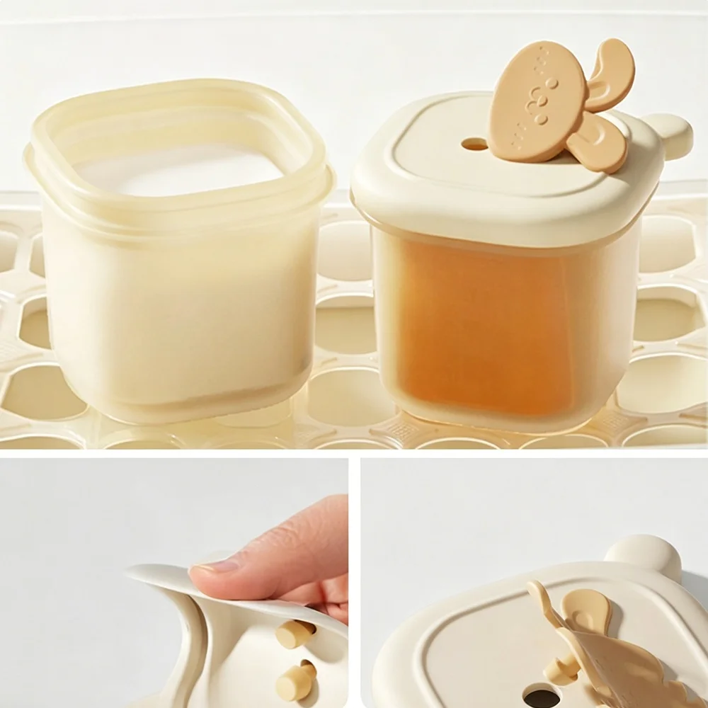 Food Storage Container Mould Leakproof Silicone Freezer Moulds Compartmentalized Silicone Soup Freezer Freeze & Store Soup Sauce