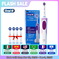 Oral B D12 Rechargeable Electric Toothbrush Vitality Oral Hygiene Precian Clean Toothbrushes Rotating 3D White Brush