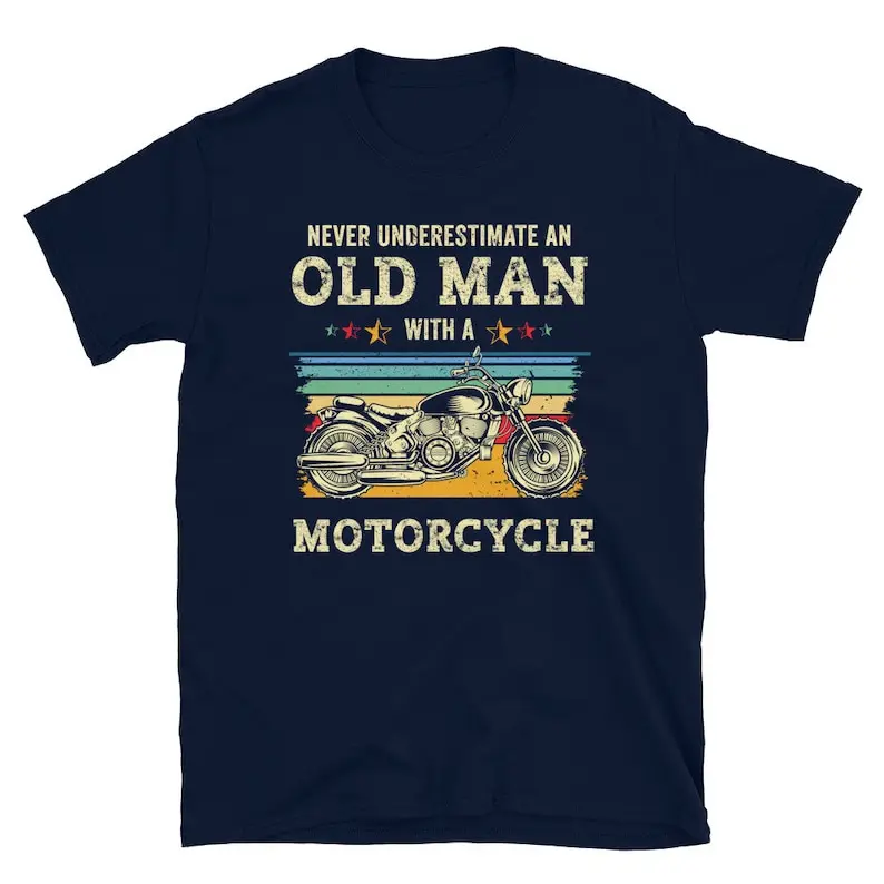 Funny Dad or Grandpa Chopper Motorcycle Shirt  Vintage Style Cool Biker  Motorcyclist Gift Unique Moto