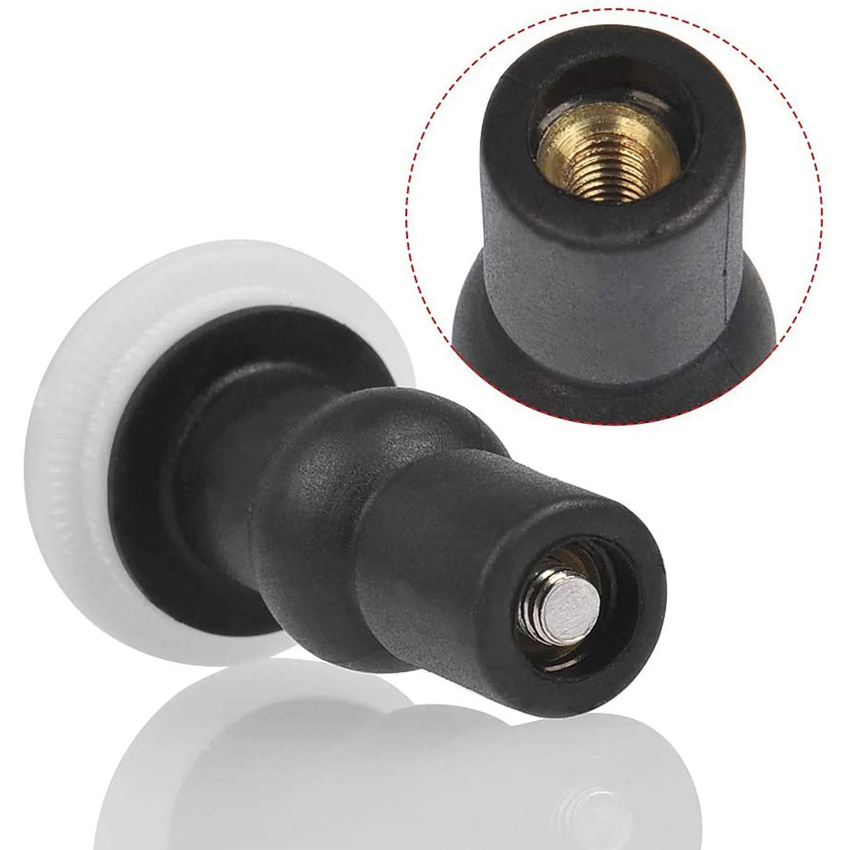 A93E-8 Pack Toilet Seat Screws Toilet Seat Hinges Bolt Expanding Rubber Top Nuts Screw Fixings Fix WC Blind Hole Fittings