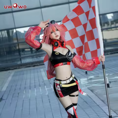 LAST BATCH UWOWO Genshin Impact Exclusive Fanart Racing Yae Miko Cosplay Costume Inazuma Yae Miko Halloween Costumes