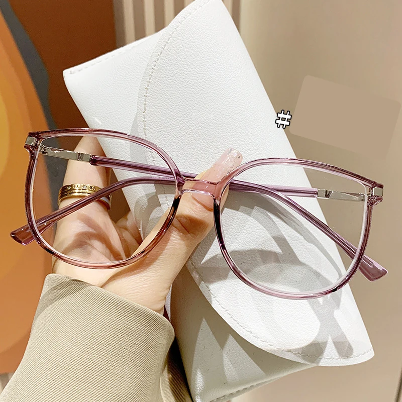 Luxury Myopia Glasses Classic Flash Diamond Anti-blue Light Glasses Women's Men's Diopter Reduction Glasses Prescription