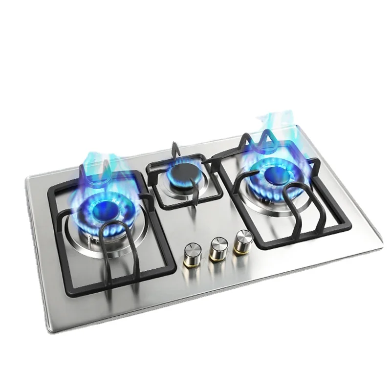 Gas stove, household built-in dual purpose, high fire stove, kitchen and bathroom, stainless steel natural gas stove