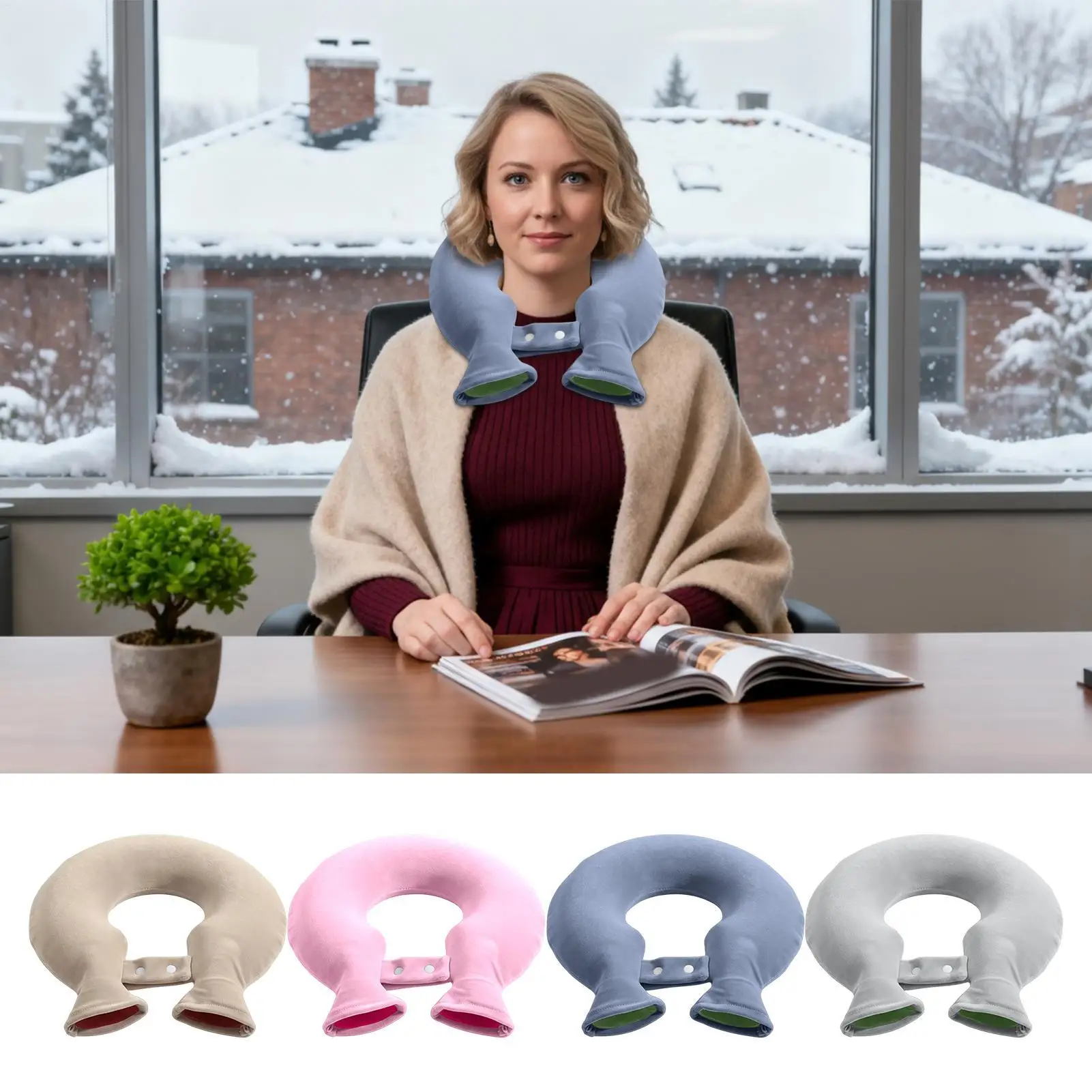 Hot Water Bottle Around Neck Leak-Proof Warmer Wrap For Hot Compress Shoulder Water Bottler Bottle For Home Office Winter School