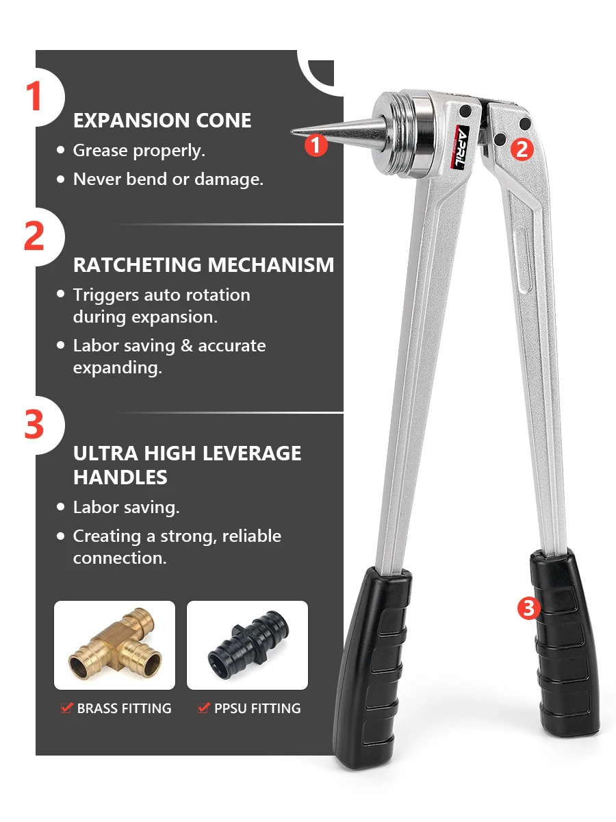 Manual Plumbing Tools Pex Fitting Tool Pex-1632 Range 16-32mm Fork Fittings with Good Quality Tool Plumbing Crimping Tool