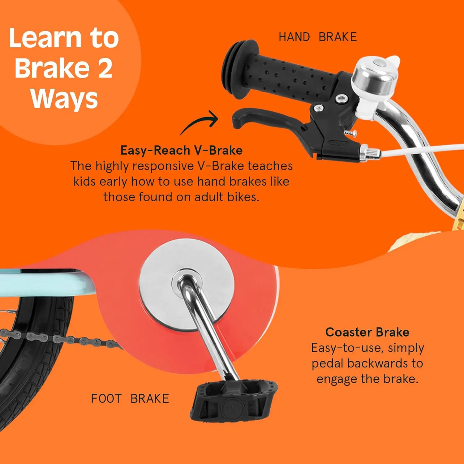 طفل كودا بالإضافة إلى الدراجة للفتيان والفتيات ، الأعمار 4 إلى 6 سنوات ، 16"