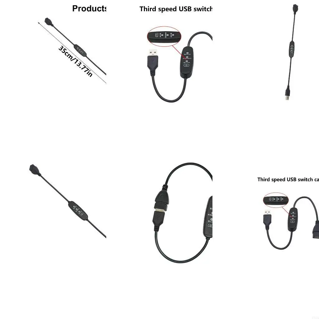 193A USB Cable with Switches Cable Extension Toggle for USB Lamp USB Fan Power