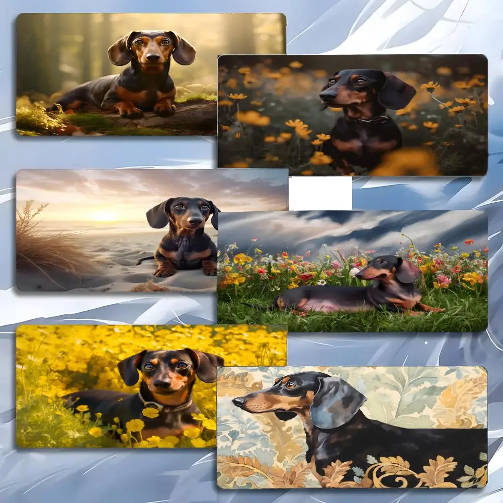 

Cute Dachshund Dog Pet Mouse Pad Mousepad Large Gaming LockEdge Thickened PC Table Desk Mat