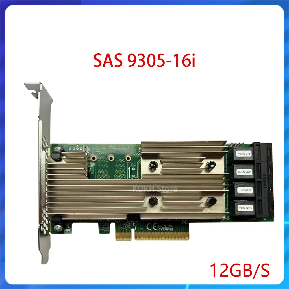 

Оригинальная Фотокарта SAS9305-16i LSI Logic 12 Гб/с 03-25703-00 16-Port PCI-e 3,0 SAS RAID контроллер 9305-16i массив-карта канал IT-карта