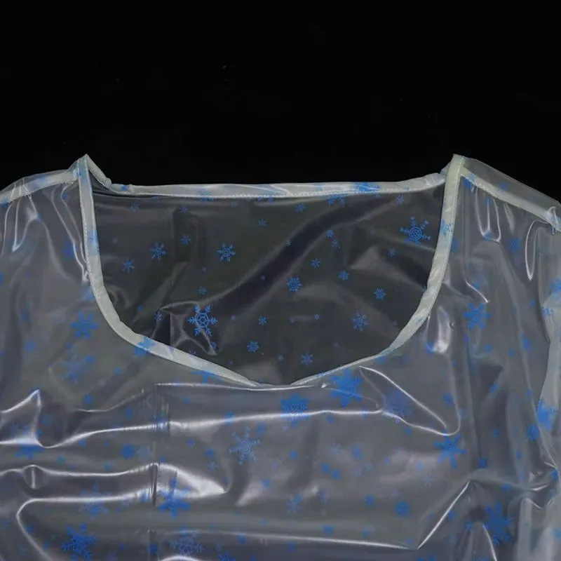 

Sexy Transparent PVC Plastic Tops Round Necked Pullover Soft Smooth Silent Waterproof T-shirt﻿ Sissy Erotic Party Costumes