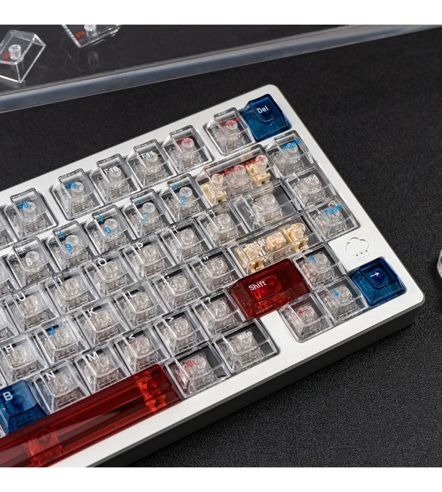 Galaxy is engraving transparent mechanical keyboard keycap 143 keys PC material pad printing original factory height adaptation