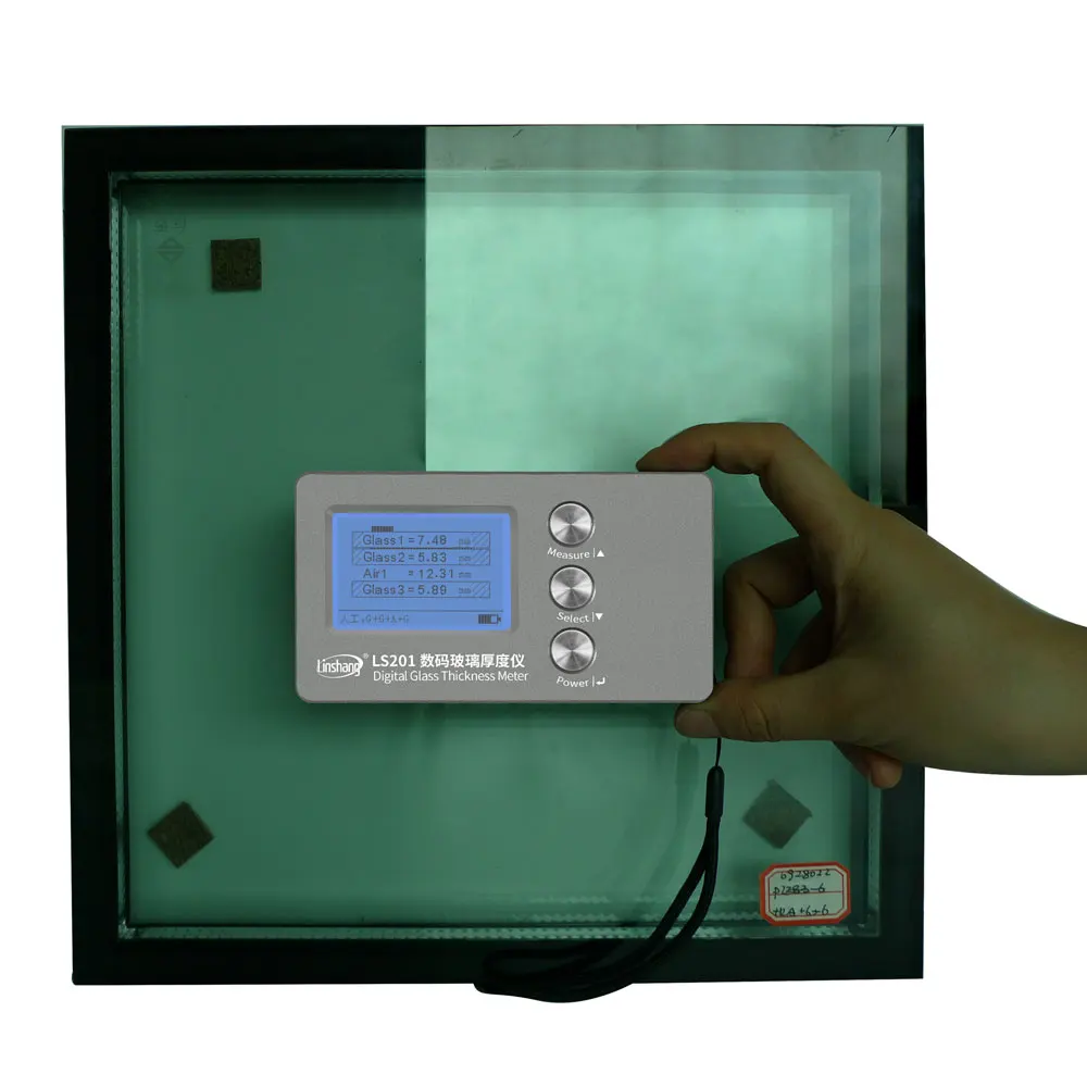 Linshang LS201 glass thickness measuring gauge glass thickness laser glass thickness tester