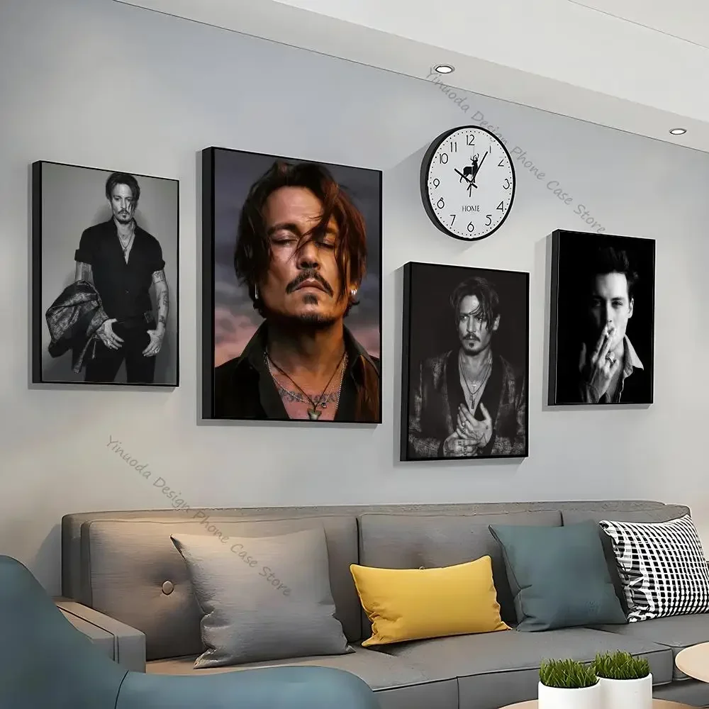 1pc American Film And Television Actor Johnny Depp Poster Paper Print Home Bedroom ingresso Bar Cafe Art Painting Decoration