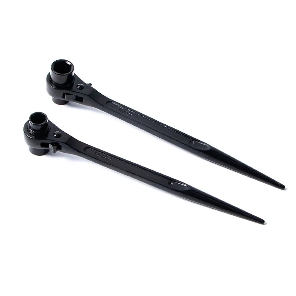 Fast Ratchet Wrench Hand Tool High Carbon Steel Dual Socket Spanner Pointed Tail For Efficient Construction Maintenance