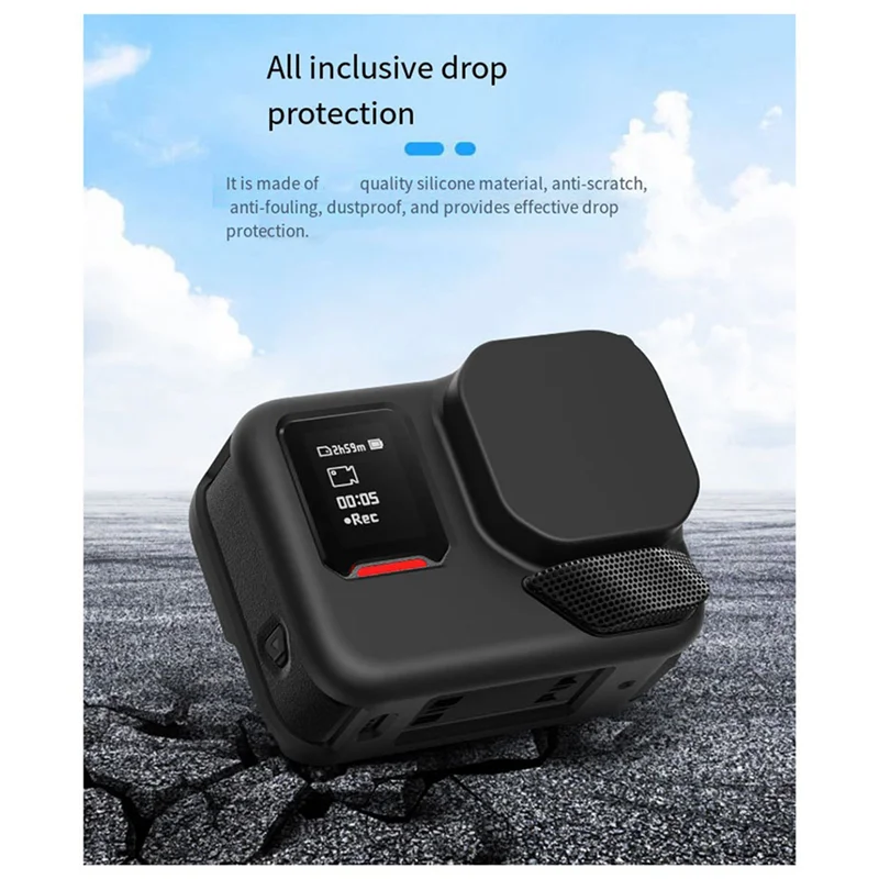 

For Insta360 Ace Pro 2 Silicone Case Protective Cover Anti-Fall And Anti-Lost Rope Sports Camera Accessories