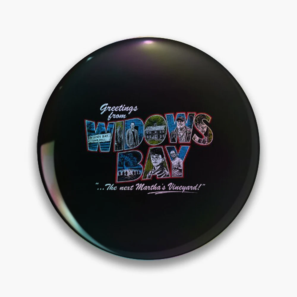 Greetings From Widow's Bay - Widow's Bay Pin Holographic Star Heart Pin Brooches Laminated Button Fashion Accessory