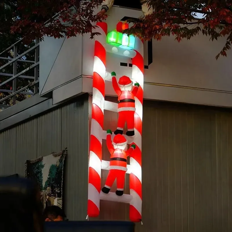 Creative new design Christmas climbing ladder Santa Claus outdoor Christmas decoration