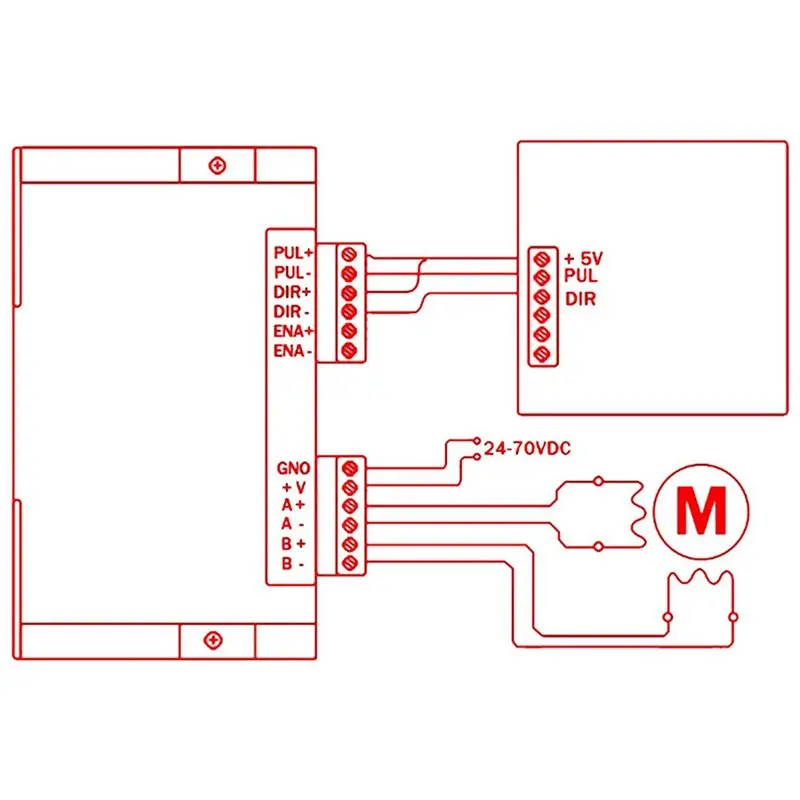 A20F-4X DM556 CNC Digital Stepper Motor Driver 2-Phase Stepper Motor Driver 20-50V DC Max 5.6A 128 Subdivision For Motor