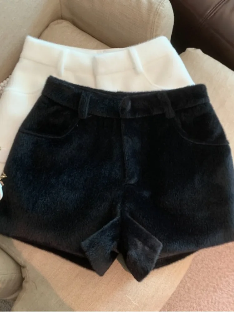   Thiened Warmth Pantaloni invernali da donna Fce a gamba larga Bootcut Vita alta Chiusura con cerniera Casual Tubo dritto