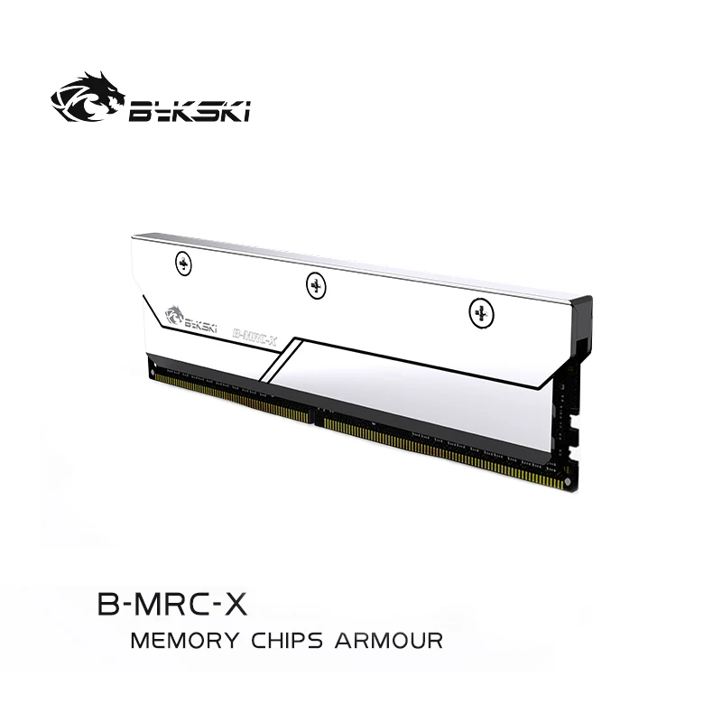 Bykski Full Metal Radiator Cover for DDR5 RAM Memory Sink / Silver Clip for PC System Heat Dissipation Armor / B-MRC-X