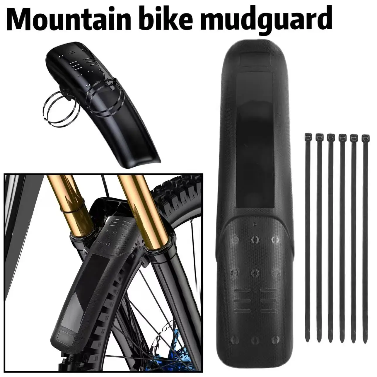 

Outdoor Cycling Bike Mudguard Set Easy Install Mudguard For Bike Easy Installation Effective Splash Prevention For Front Forks