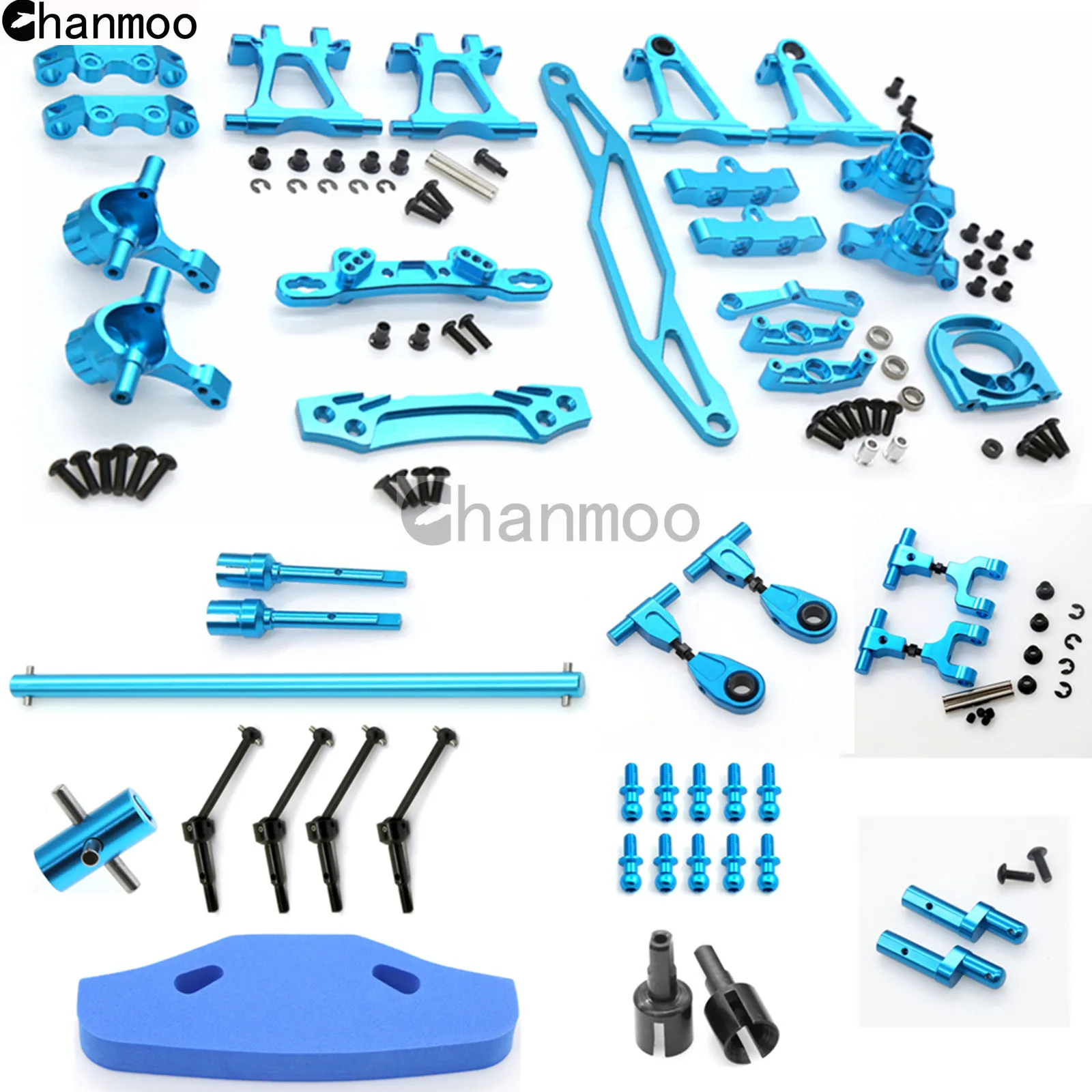 TT-02 Modification Accessory Kit Metal Swing Arm Steering Cup CVD Bumper Motor Base for 1/10 RC Car Tamiya TT02 Upgrade Parts image 3