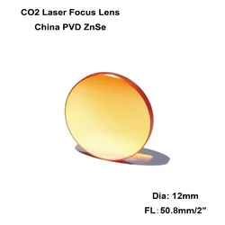 1pc Znse Focus Lens Diameter 12mm Focal Length 50.8mm 2'' for Co2 laser stamp engraving cutting machines K40 40W 3020 3040