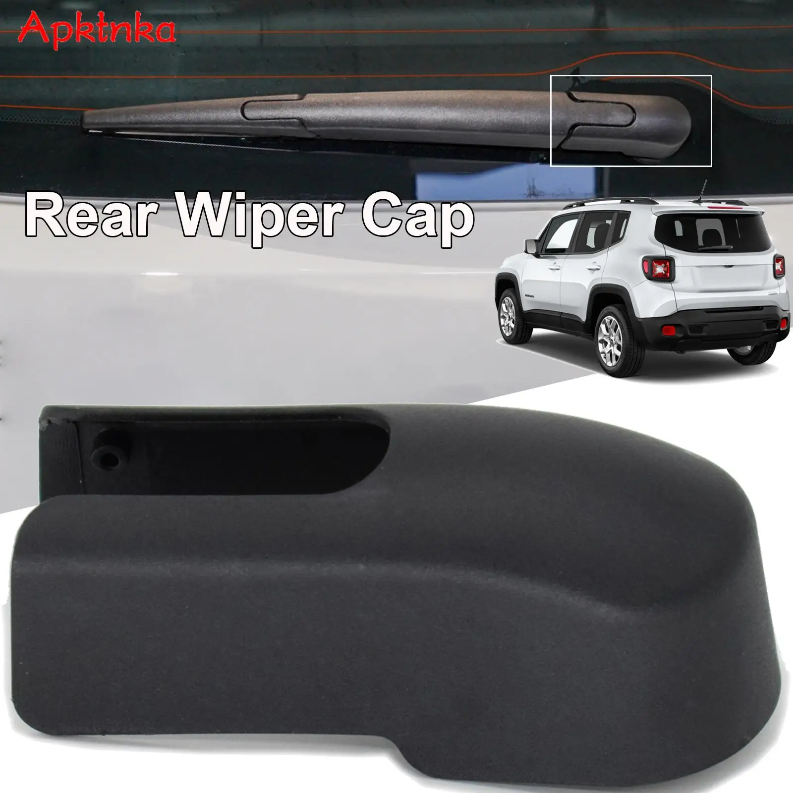 Apktnka Rear Windshield Wiper Arm Cap Nut Cover Tailgate Window Set For Jeep Renegade 2015 2016 2017 2018 2019 2020 2021 2022