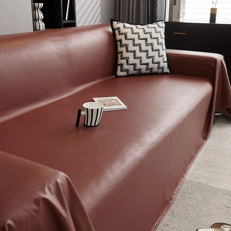 Fashion Faux Sheepskin Waterproof Sofa Cover Full Cover Solid Stain Resistant Sofa Towel Anti Cat Scratch Non-Hair Home Decor