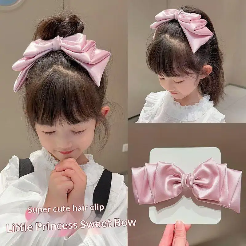 Toddler Girl Bow Hair Clips Korean Style Multi-Layer Vibrant Color Spring Barrettes for 1-6 Years Old Baby Girls