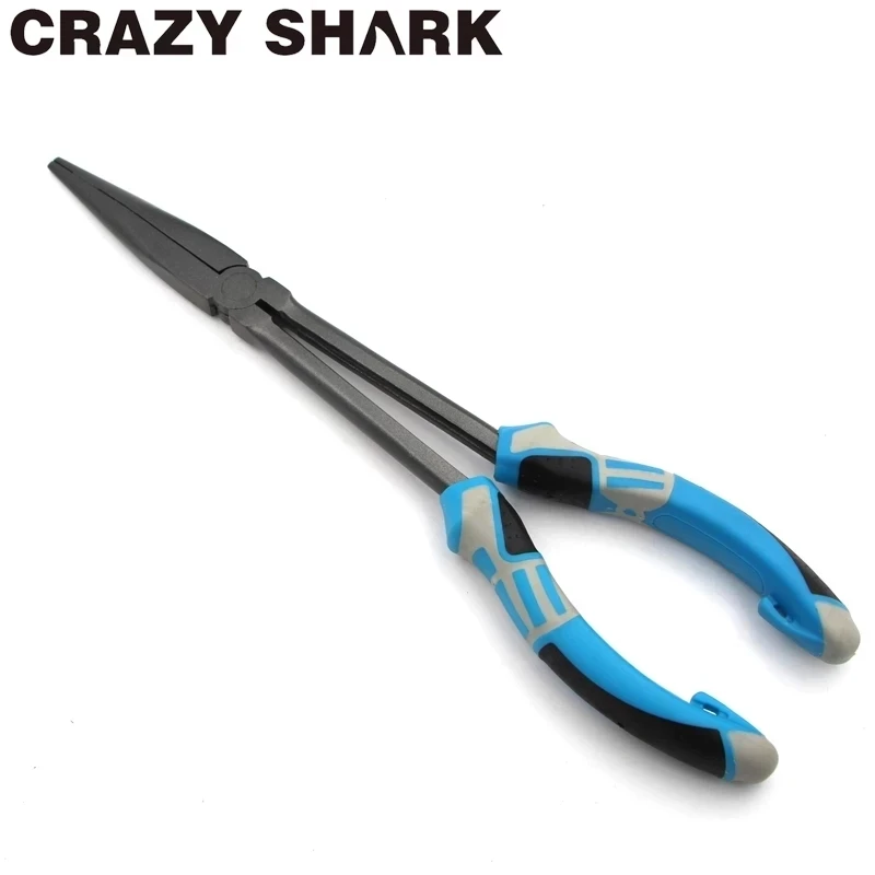 

Плоскогубцы Crazy Shark для рыбалки, для удаления крючков, с длинным носом, 11 дюймов, из высокоуглеродистой стали, товары для рыболовных инструментов