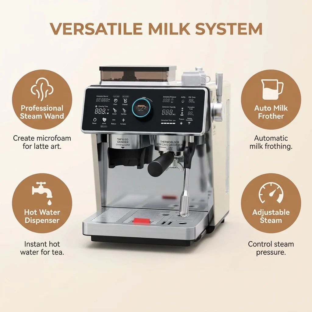Mcilpoog WS656 Semi-Automatic Grinding Machine with FTP Screen OLED Function And Knob for Precision Control