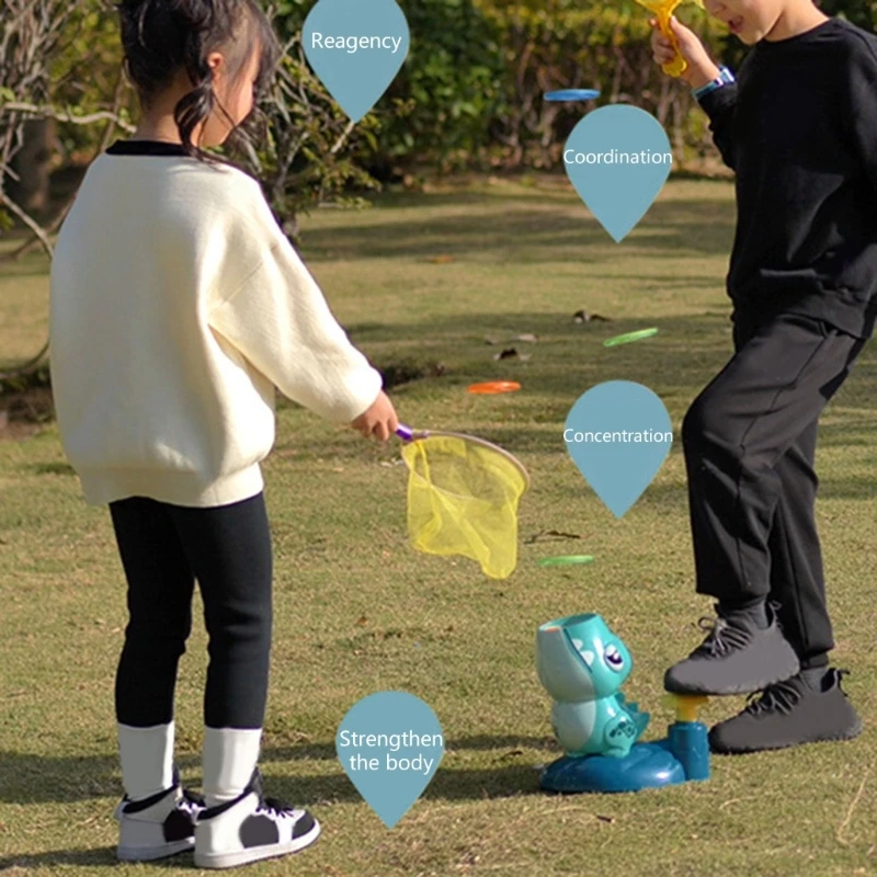 Leicht zu startende Flugscheibe für Kinder, Outdoor-Spielzeug für Rasen und Hinterhof, lustiges Sport-Familienspiel mit