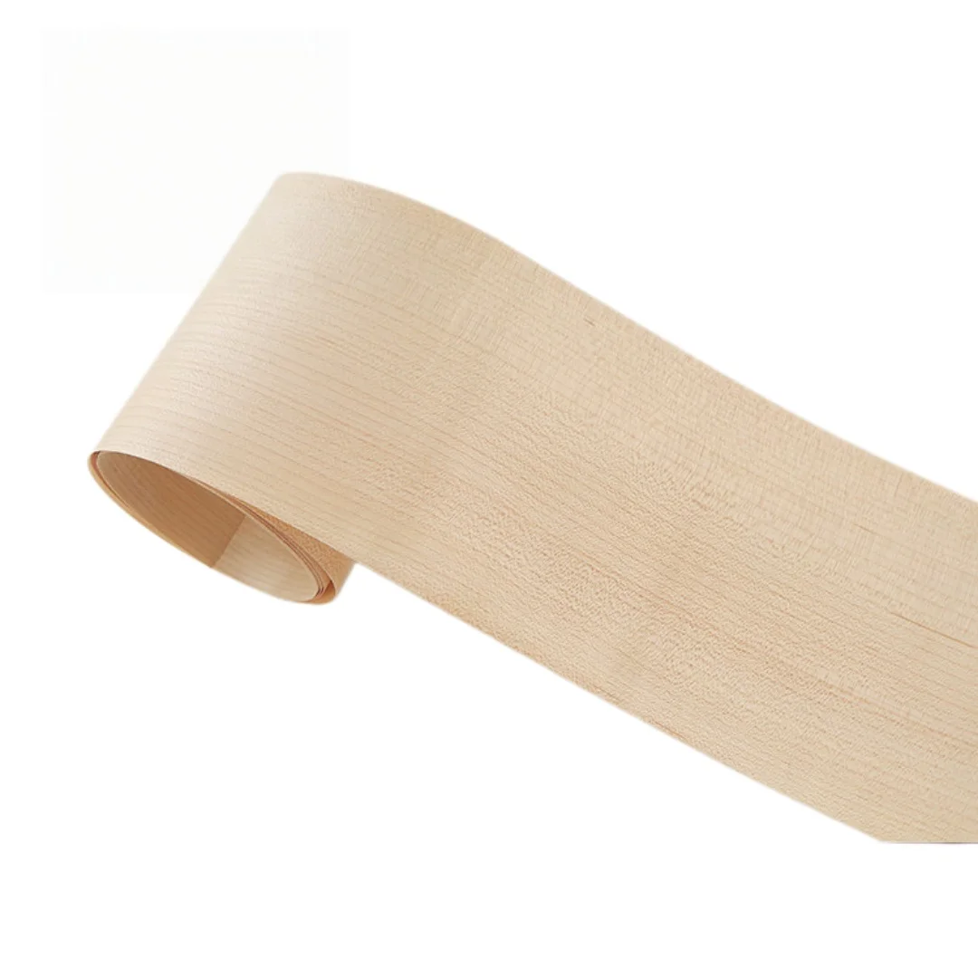Natural Maple Straight Grain Veneer, 0.2mm Thick, Size 250x12cm, Suitable For Album Cover Decoration And DIY Crafts.