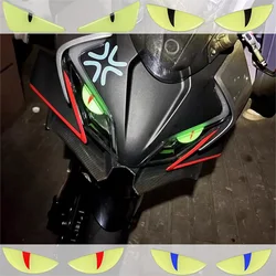 Pegatinas reflectantes 3D de ojo de diablo para faro de motocicleta, carcasa decorativa de tipo Universal para casco, personalidad para ordenador portátil, Scooter y bicicleta