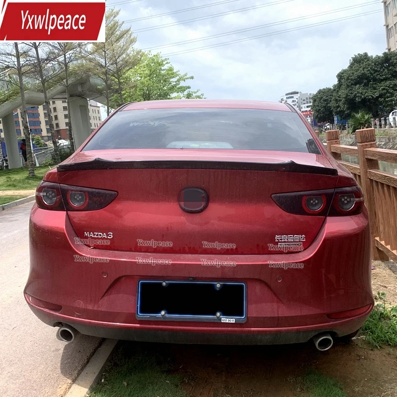 

For Mazda 3 Axela Sedan 2019 2020 2021 High Quality ABS Plastic Car Tail Wing Decoration Rear Trunk Lip Spoiler