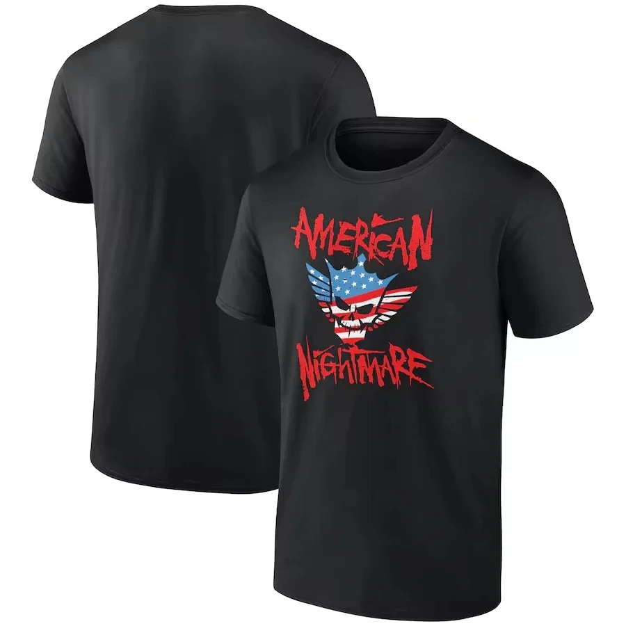 Summer men's black Cordy Ross American Nightmare logo short-sleeve polyester T-shirt, undeniably unisex T-shirt