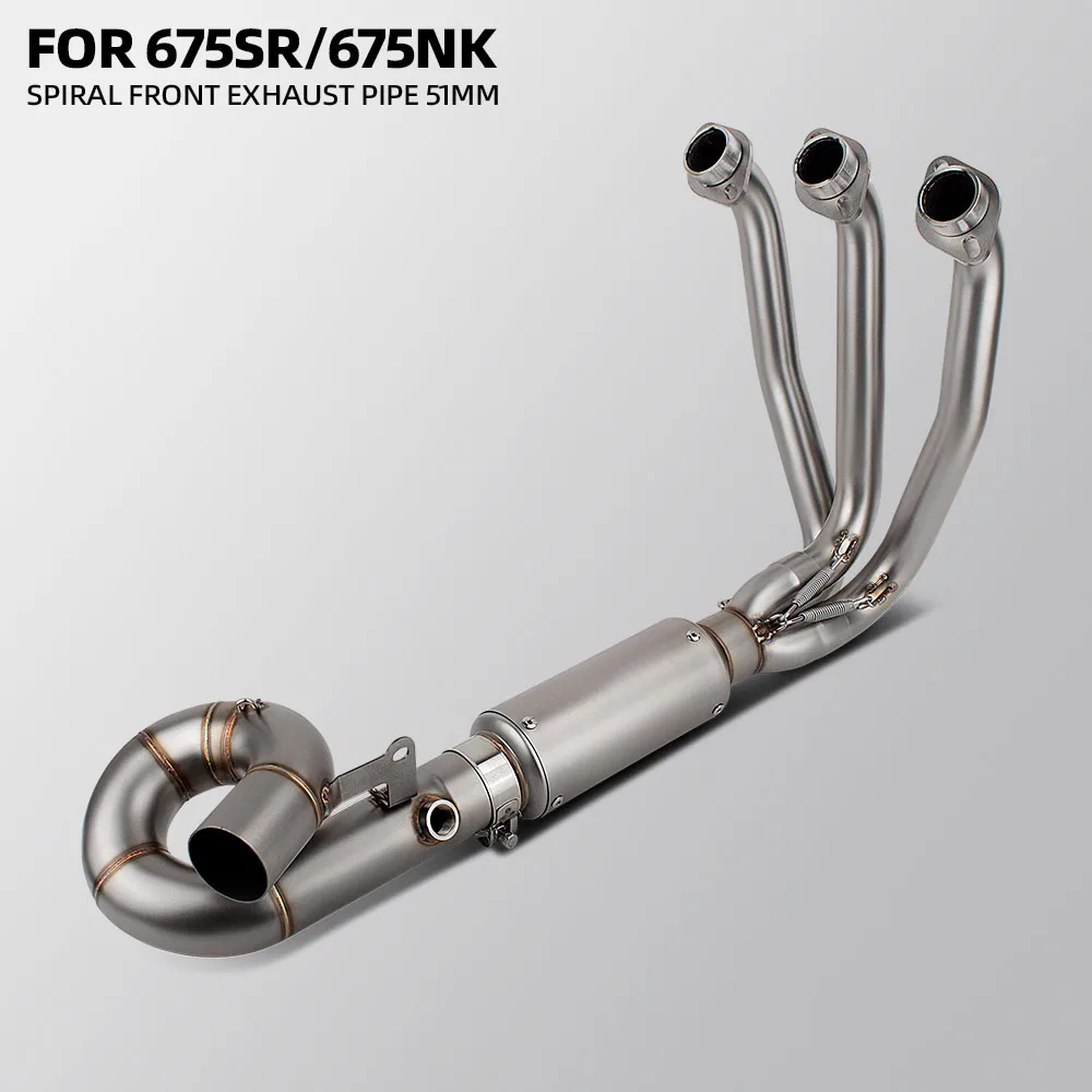 675SS Exhaust Front Link Pipe For CFMOTO 675SR-S 675SRS 675NK Motorcycle Exhausts Pipe Sport Racing Rotate Headers Tube 51MM