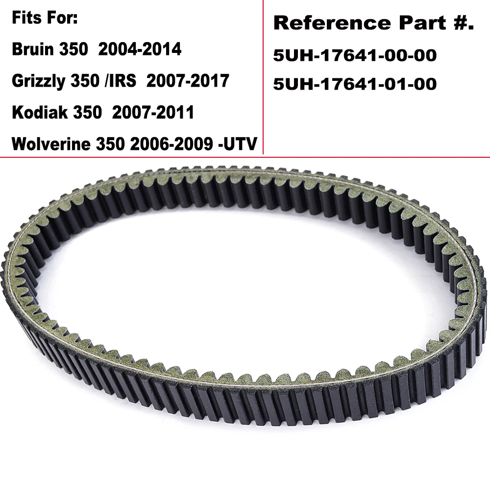 CVT Clutch V-Belt para ATV Drive Belt, Yamaha Brin 350 Grizzly 350 /IRS Kodiak 350 YFM350A FWA Wolverine 350 Ref 5UH-17641-01-00