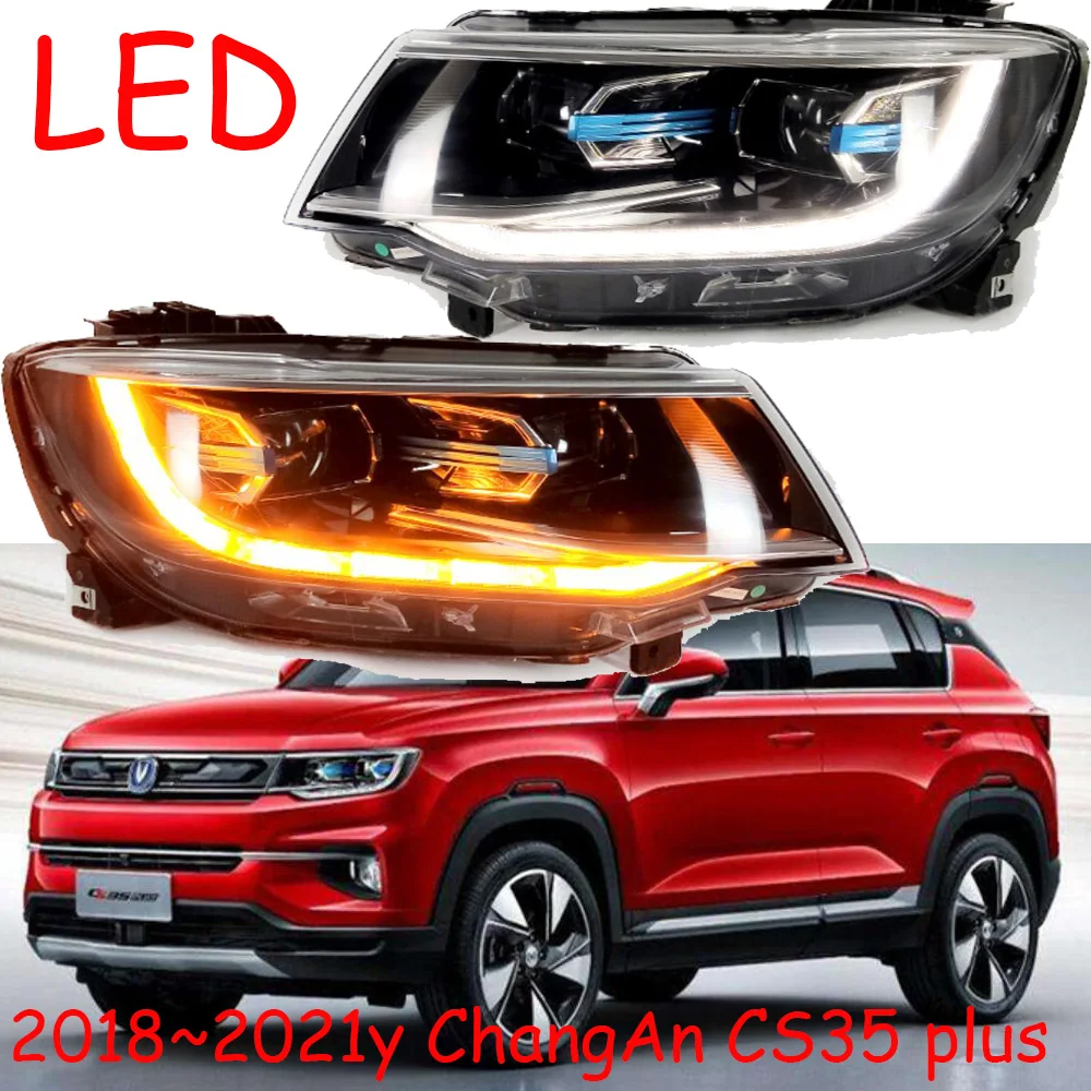 

1pcs car bumper headlamp ChangAn CS35 plus headlight 2018~2021y LED bulb DRL car changan CS35 daytime running light head light