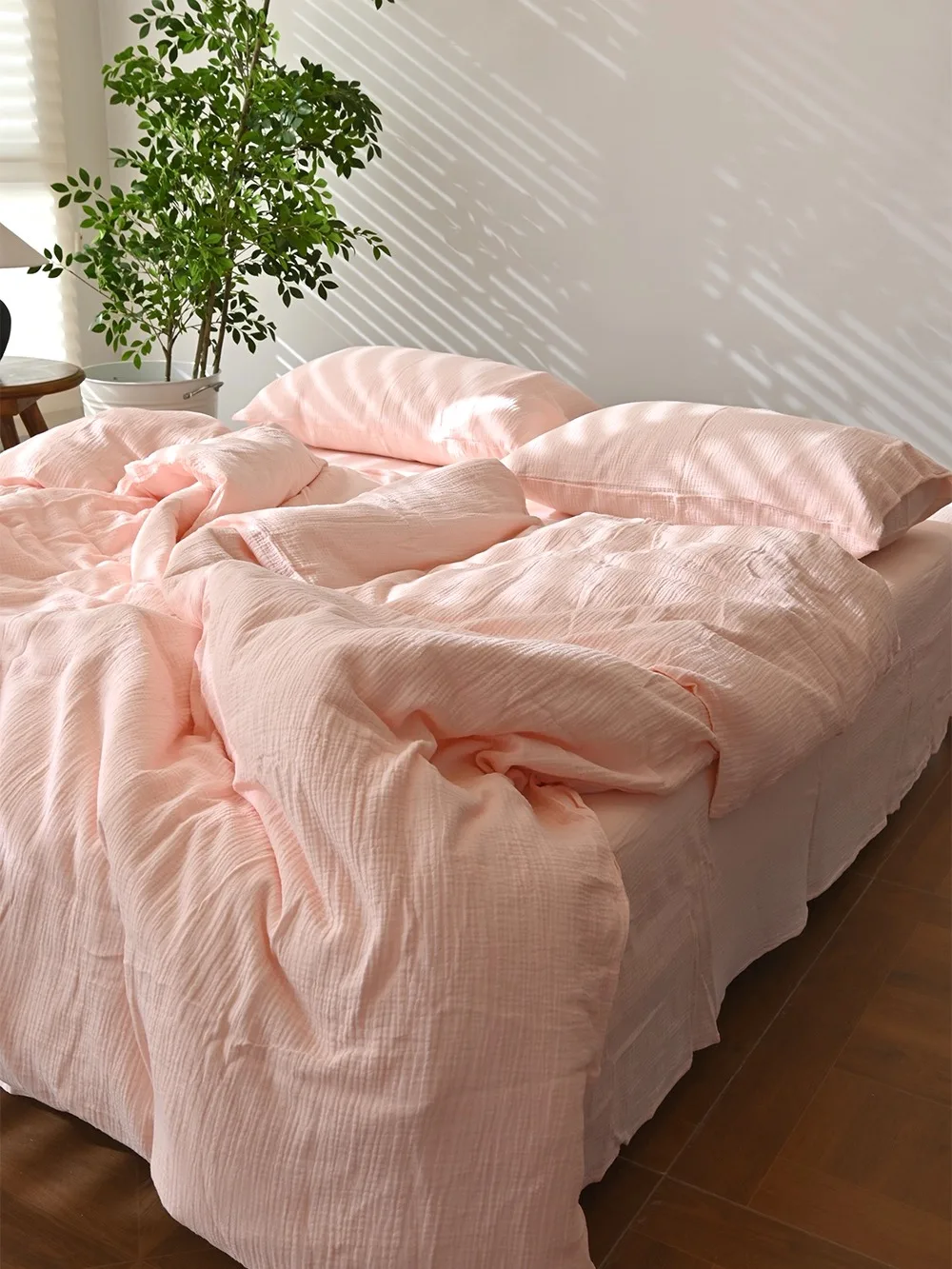 Soft Pure Cotton Double Layered Bedding Covers Single Double Quilt Duvet Cover Pillowcase Maternity And Infant Friendly