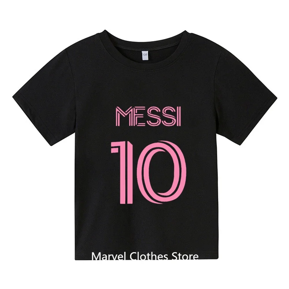 Messi Tshirt Kids football star printed children\'s clothing children\'s summer short-sleeved T-shirt casual tops