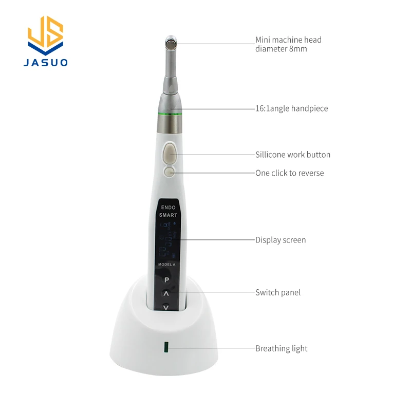 Dental Wireless Endo Motor 16:1 Contra Angle Endodontic Instrument Root Canal  Rotary Motor Root Canal Instrument