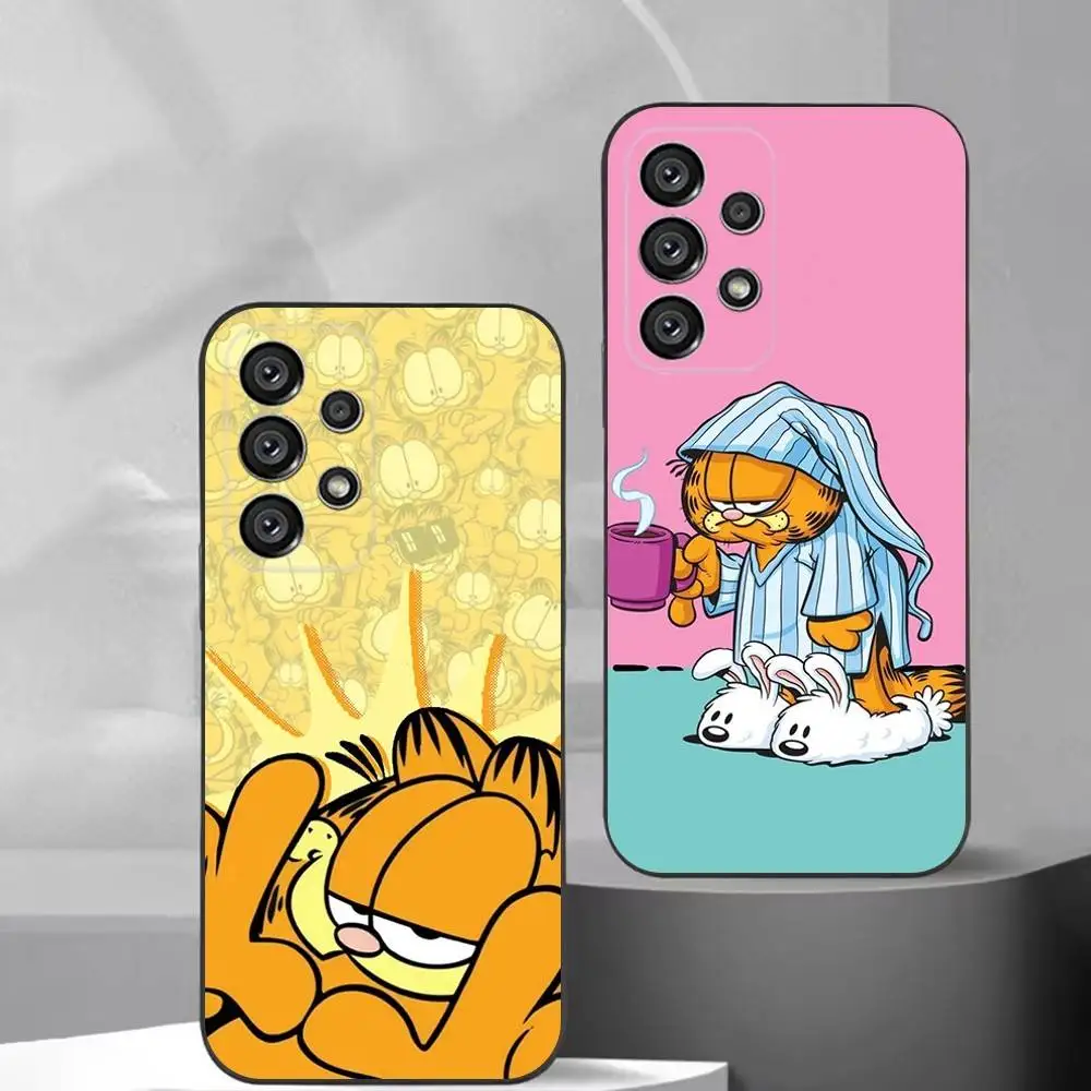 

Cute Cat G-GarfieldeS Phone Case For Samsung S25,S24,S21,S22,S23,S30,Ultra,S20,Plus,Fe,Lite,Note,10,9,5G Black Cover