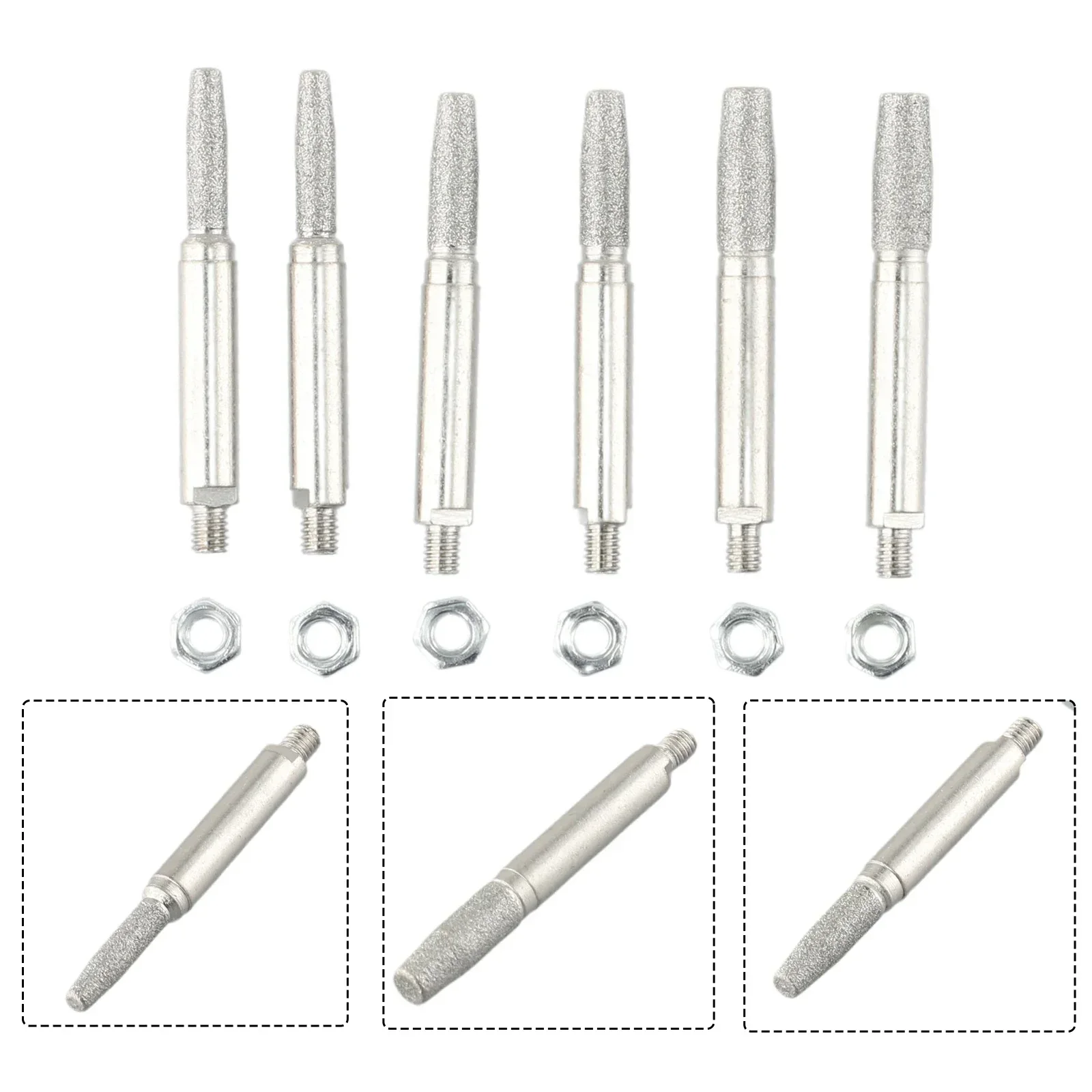 Practical Replacement High-Quality Materials Durable Grinding Head Hand Tools 4.0mm/5.0mm/6.0mm 50mm / 1.96Inch 6pcs Diamond Set