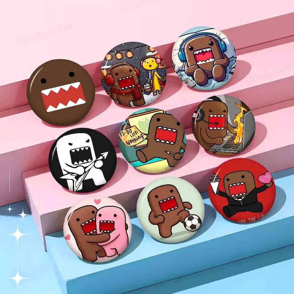 Cute Domo Kun 58mm Handmade Brooch Cartoon Cosplay Badge on Backpack Jewelry Accessories Gifts