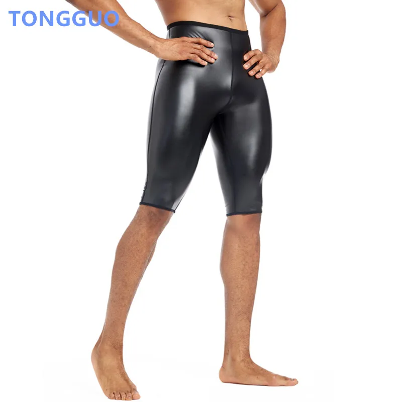 

Cool Boy Skinny Leather Pants Men Body Shaper Waist Trainer Shaper Control Panties Compression Underwear Fitness Shaper Shorts