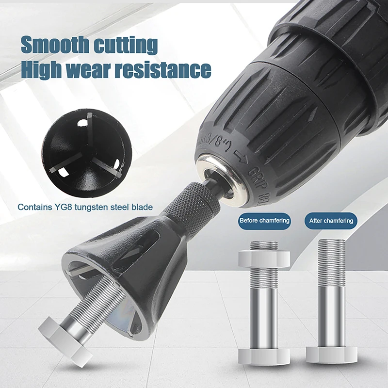 Burr Removal Tool for Metal Deburring, Chanfro Tool, Broca, Remover Ferramentas Burr, Removedor De Rosca De Metal, 1Pc
